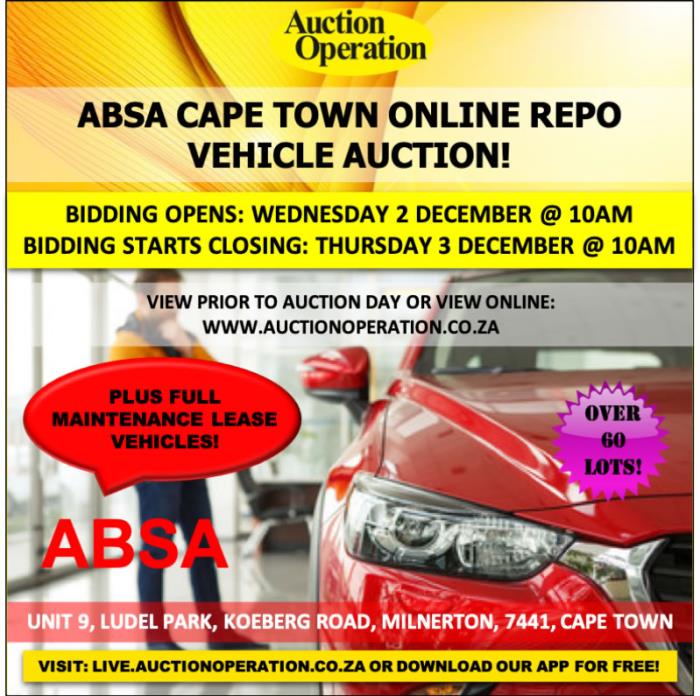 Auction Operation ABSA CAPE TOWN ONLINE