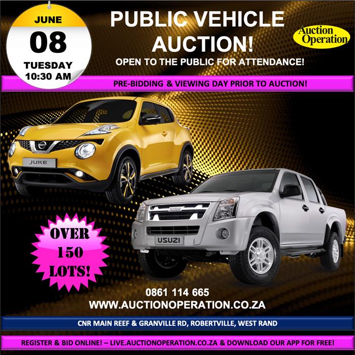 Auction Operation PUBLIC VEHICLE AUCTION. REPO VEHICLES.